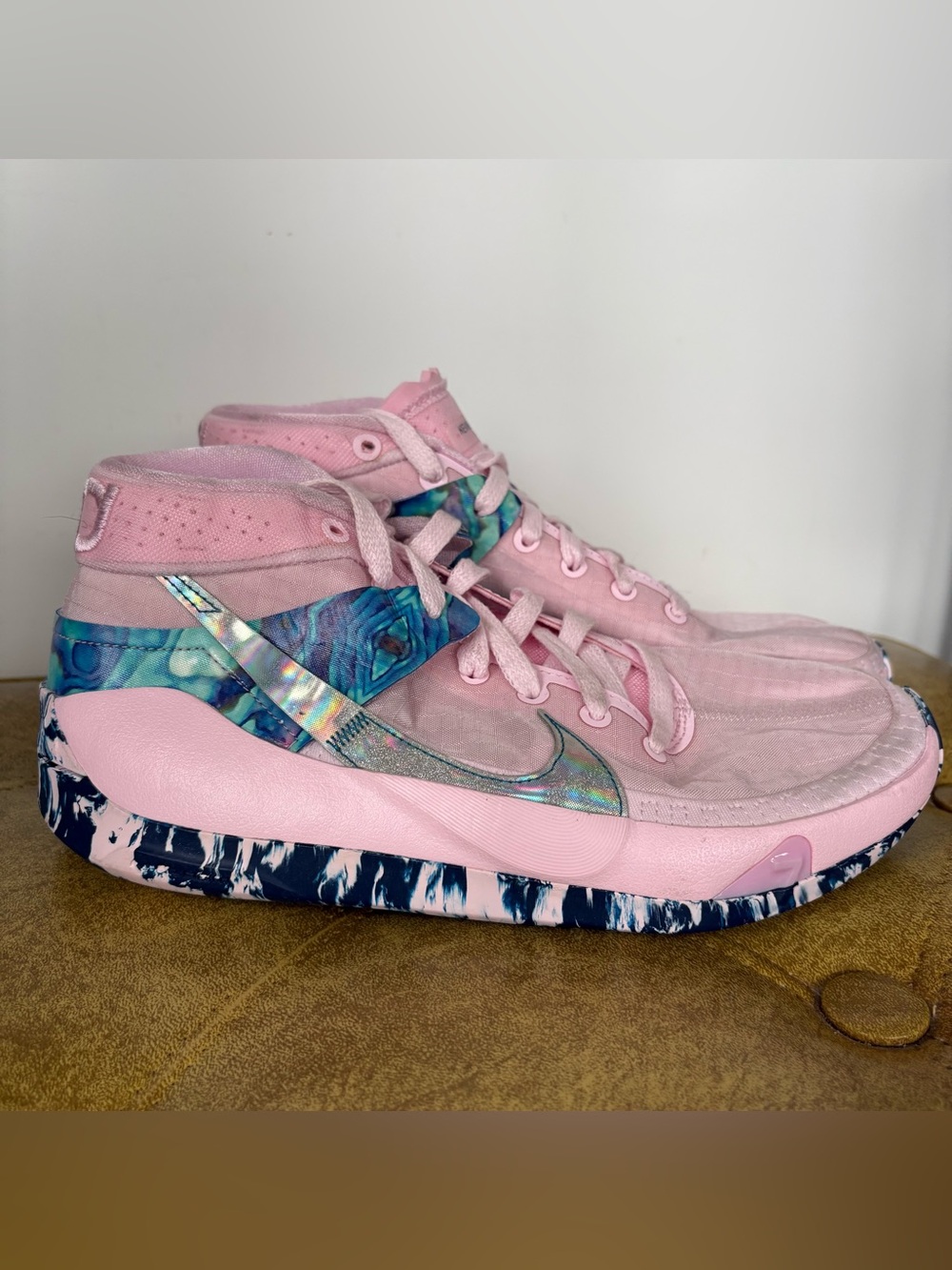 Nike KD 13 Aunt Pearl Basketball Shoes Pink US 7.5 Mens DC0011-60 / Woman’s 9